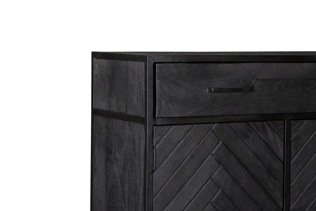 New York Cabinet - Mango Wood and Steel - 100 cm