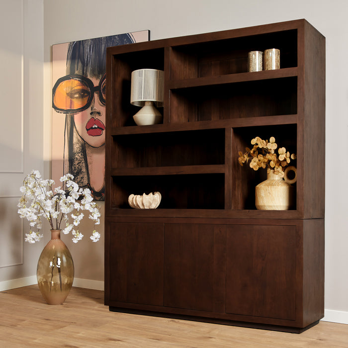 Brussel Brown XL Shelving Unit - 160 cm