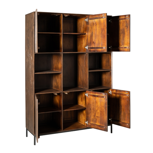 STARFURN Opbergkast Vakkenkast Madison XL Bruin 135 cm 135x45x200 cm-Opbergkasten-Starfurn