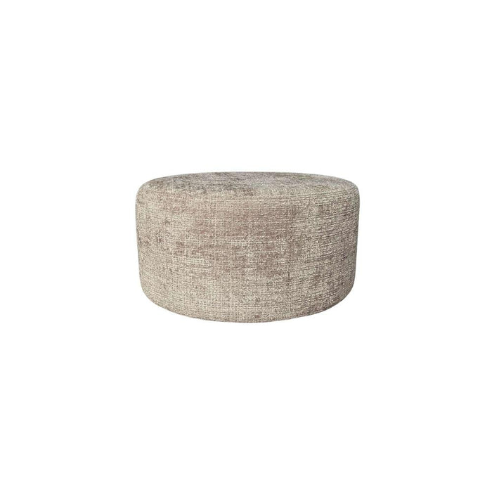 STARFURN Poef MySofa Poef | Rond | 60 cm | Cremona 14 | Taupe 60x60x32 cm-Poefs-Starfurn