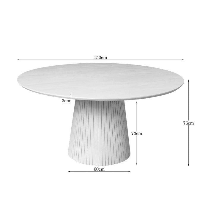STARFURN Ronde eettafel Solana Zand Mangohout 150 cm-Eettafels-Starfurn