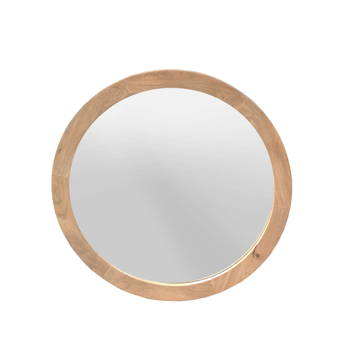 STARFURN Ronde spiegel Dide Naturel Mangohout 60 cm-Spiegels-Starfurn