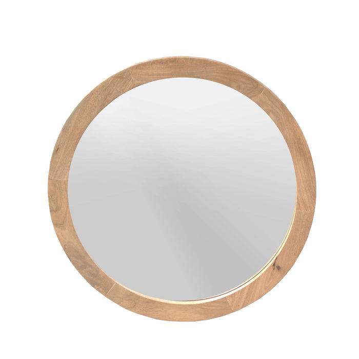 STARFURN Ronde spiegel Dide Naturel Mangohout 80 cm-Spiegels-Starfurn