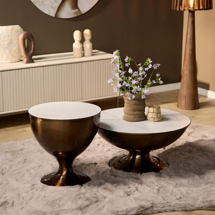 STARFURN Salontafel Ava Metaal 75 cm 75x75x38 cm-Salontafels-Starfurn