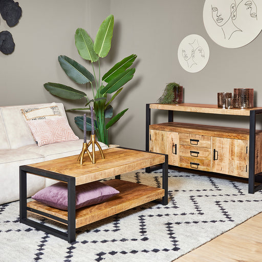 STARFURN Salontafel Boaz met onderblad 110 cm 110x60x45 cm-Salontafels-Starfurn