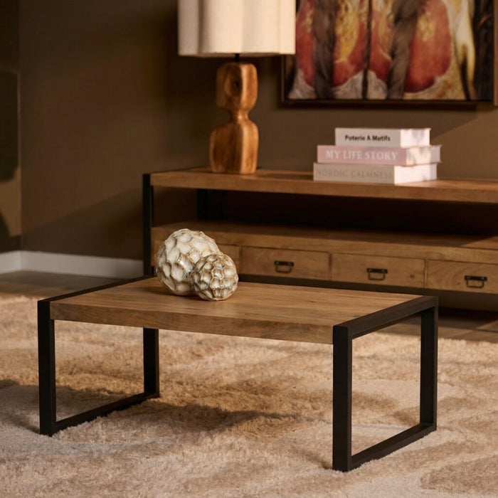 STARFURN Salontafel Britt Mangohout Naturel 110x60-Salontafels-Starfurn