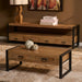STARFURN Salontafel Britt Mangohout Naturel 120x60 Twee Lades-Salontafels-Starfurn