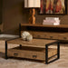 STARFURN Salontafel Britt Mangohout Naturel 120x60 Vier Lades-Salontafels-Starfurn