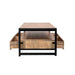 STARFURN Salontafel Britt Mangohout Naturel 120x60 Vier Lades-Salontafels-Starfurn