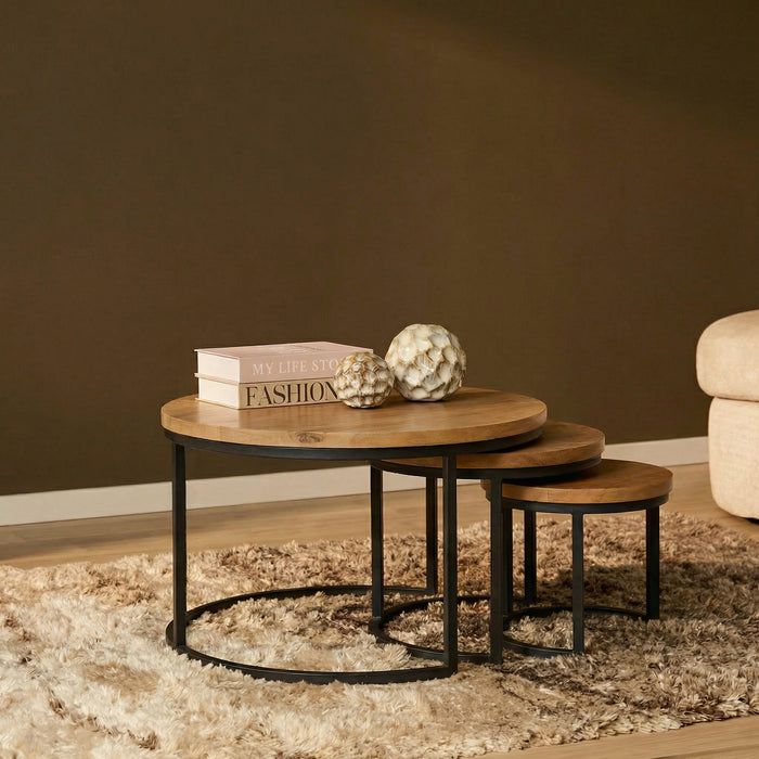 STARFURN Salontafel Dakota | 70 cm | Set van 3-Salontafels-Starfurn