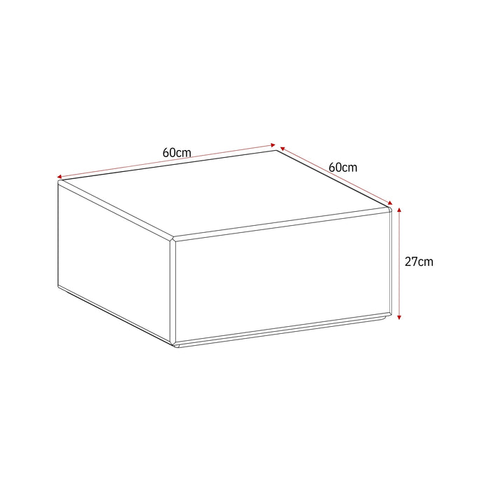 STARFURN Salontafel Elias Wit MDF 60 cm 60x60x27 cm