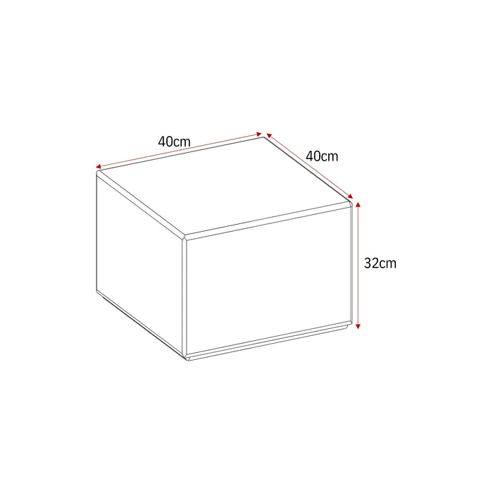 STARFURN Salontafel Elias Wit MDF 60 cm 60x60x27 cm