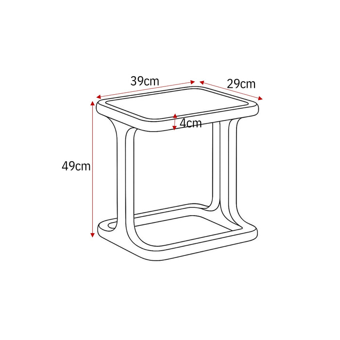 STARFURN Salontafel Elias Wit MDF 60 cm 60x60x27 cm