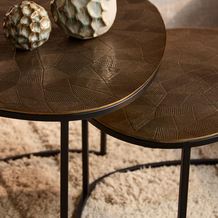 STARFURN Salontafel Filou Goud Aluminium 90x65 cm-Salontafels-Starfurn