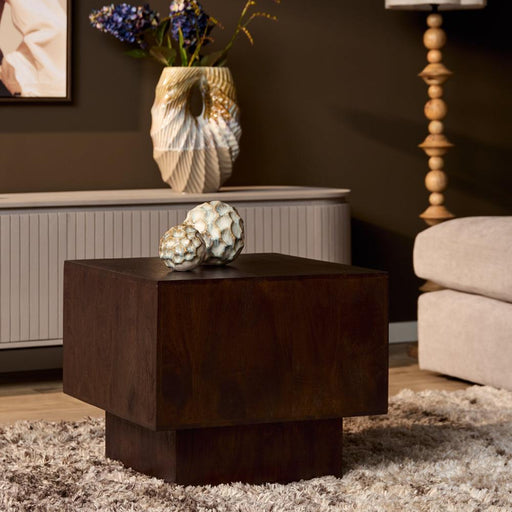 STARFURN Salontafel Livia Bruin Mangohout 56 cm 56x56x46 cm-Salontafels-Starfurn