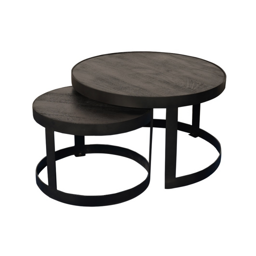 STARFURN Salontafel Lola Zwart Staal 70 cm 70x70x45 cm-Salontafels-Starfurn