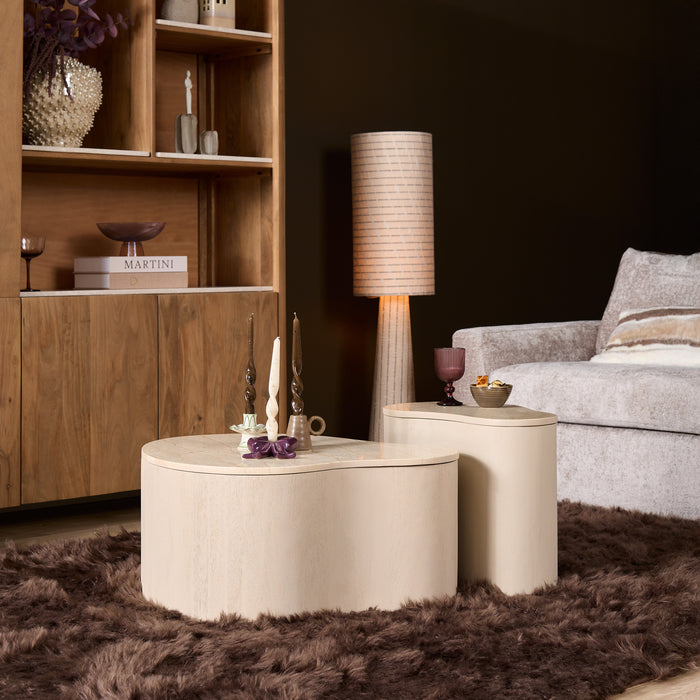 STARFURN Salontafel Lovi 77 cm Zand 77x59x35 cm-Salontafels-Starfurn
