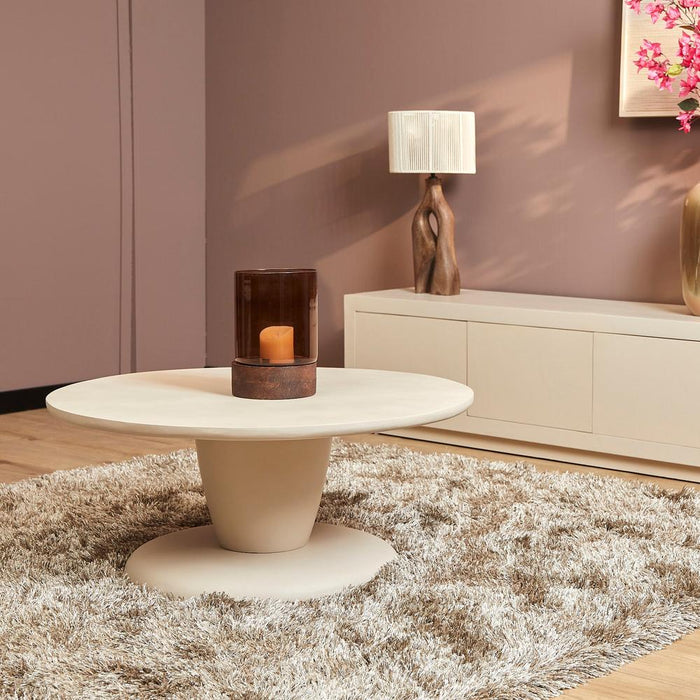 STARFURN Salontafel Mabel Zand Mangohout 90 cm 90x90x38 cm-Salontafels-Starfurn