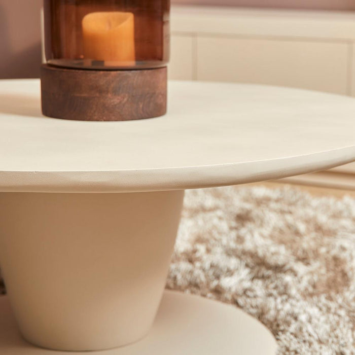 STARFURN Salontafel Mabel Zand Mangohout 90 cm 90x90x38 cm-Salontafels-Starfurn