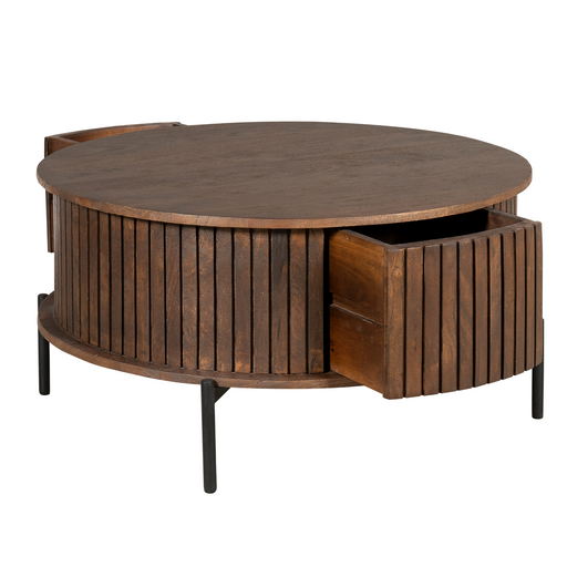 STARFURN Salontafel Madison Bruin 80 cm Rond 80x80x40 cm-Salontafels-Starfurn