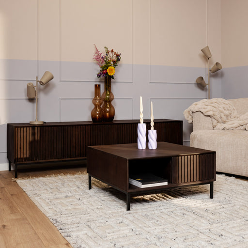 STARFURN Salontafel Madison Bruin 80 cm Vierkant 80x80x40 cm-Salontafels-Starfurn