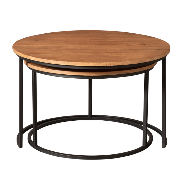 STARFURN Salontafel Madison Naturel Mangohout 70 cm 70x70x45 cm