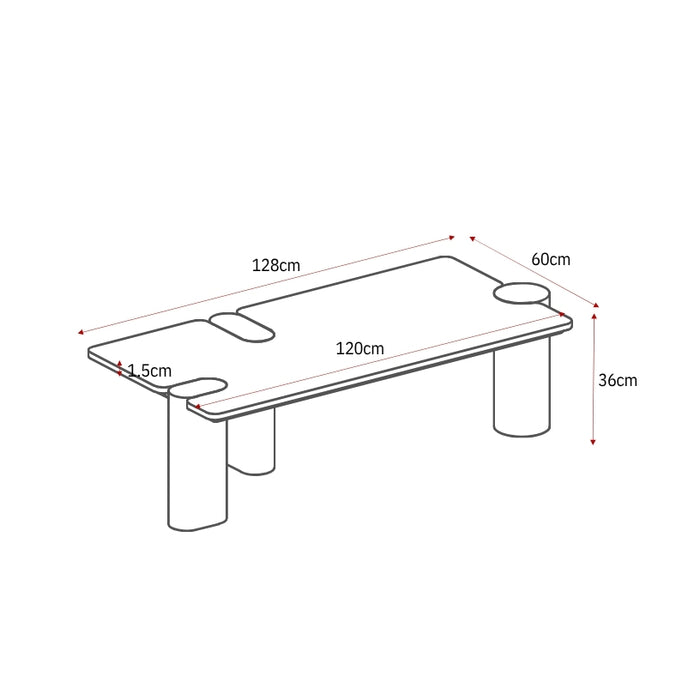 STARFURN Salontafel Maeve Bruin Mangohout 128x60 cm
