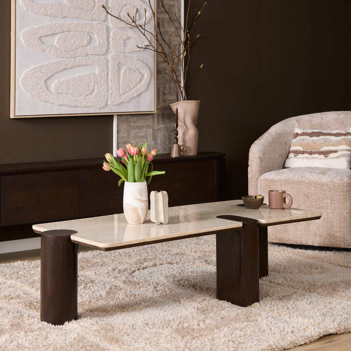 STARFURN Salontafel Maeve Bruin Mangohout 128x60 cm-Salontafels-Starfurn