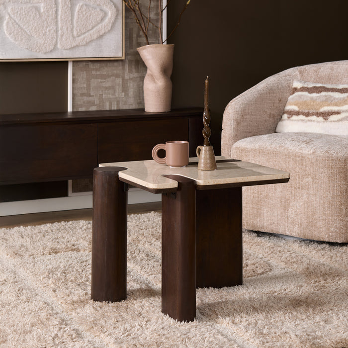 STARFURN Salontafel Maeve Bruin Mangohout 57 cm 57x50x45 cm-Bijzettafels-Starfurn