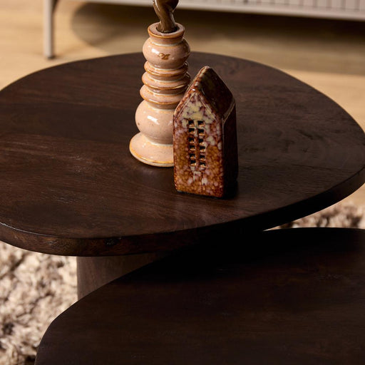 STARFURN Salontafel Mirre | Brown | Set van 2 70x56x38 cm-Salontafels-Starfurn