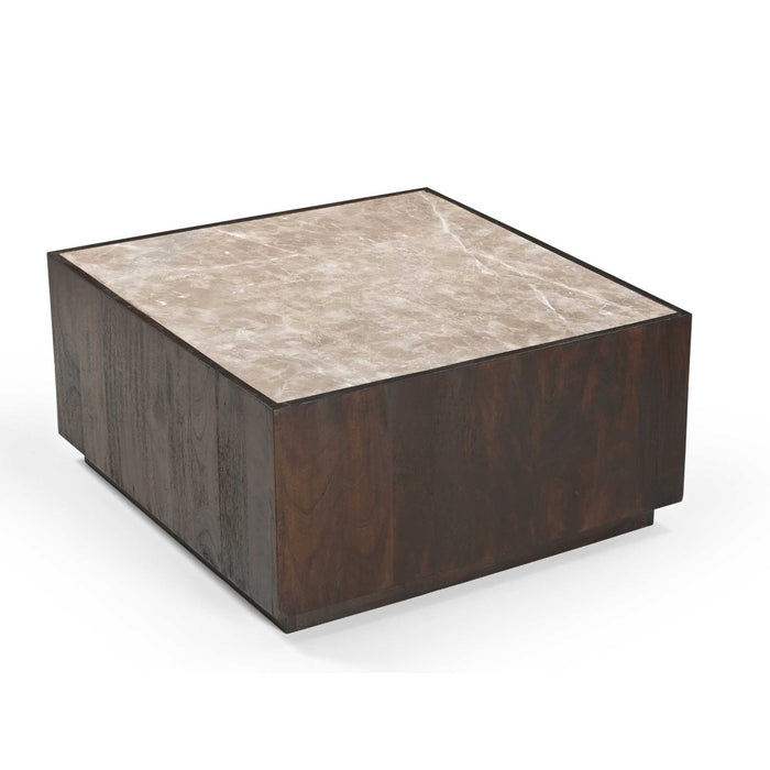 STARFURN Salontafel Moos Bruin Mangohout 80 cm 80x80x40 cm-Salontafels-Starfurn