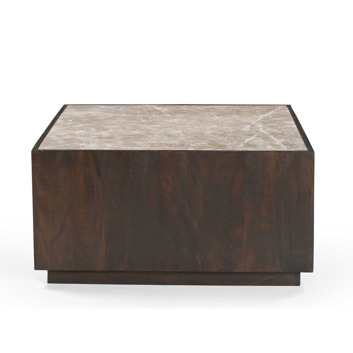 STARFURN Salontafel Moos Bruin Mangohout 80 cm 80x80x40 cm-Salontafels-Starfurn