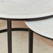 STARFURN Salontafel Nova Set van 2 Rond Wit marmer 70x70x45 cm-Salontafels-Starfurn