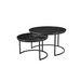 STARFURN Salontafel Nova Set van 2 Rond Zwart marmer 70x70x45 cm-Salontafels-Starfurn