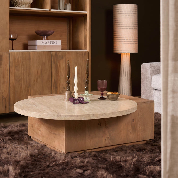 STARFURN Salontafel Numa Naturel Travertin 103 cm-Salontafels-Starfurn