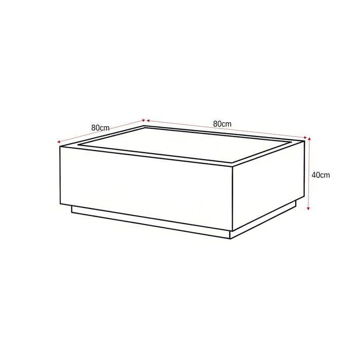STARFURN Salontafel Nuvé Naturel Mangohout 100 cm 100x90x30 cm