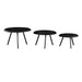 STARFURN Salontafel Ohio Zwart set van 3 70x70x45 cm-Salontafels-Starfurn