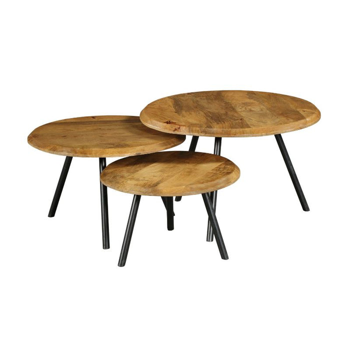 STARFURN Salontafel Ohio set van 3 70x70x45 cm-Salontafels-Starfurn