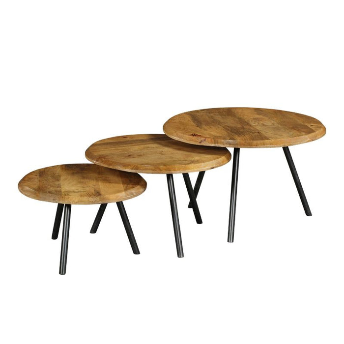 STARFURN Salontafel Ohio set van 3 70x70x45 cm-Salontafels-Starfurn