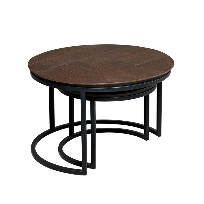 STARFURN Salontafel Otik Bruin Metaal 70 cm 70x70x45 cm-Salontafels-Starfurn
