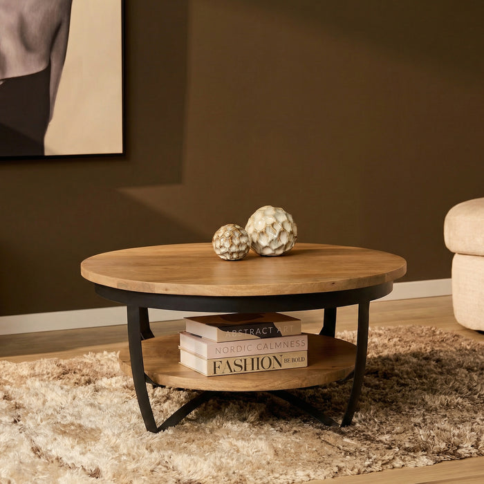 STARFURN Salontafel Paras 70 cm Licht mango 70x70x35 cm-Salontafels-Starfurn