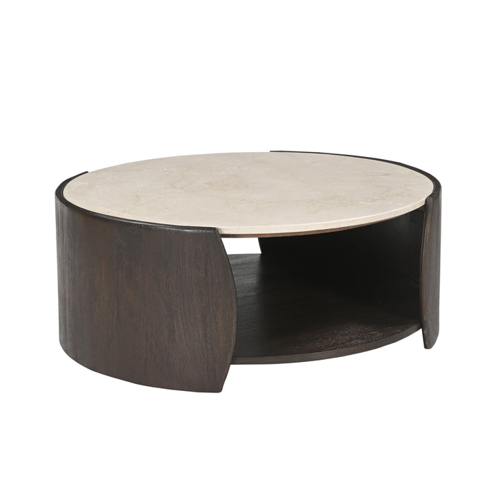 STARFURN Salontafel Rune Botticino marmer 80 cm-Salontafels-Starfurn