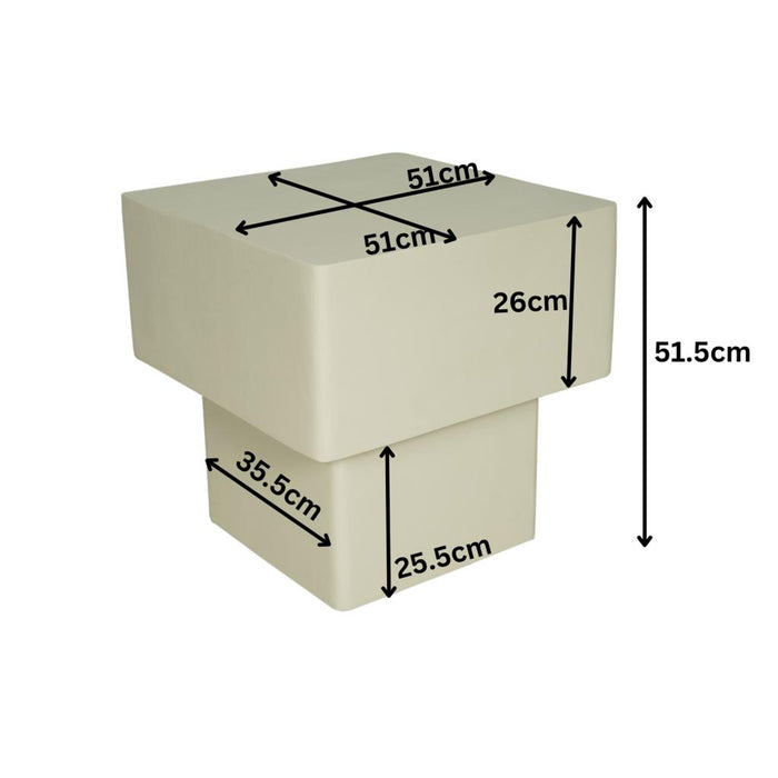 STARFURN Salontafel Saya Zand Mangohout 50 cm 50x50x51 cm-Salontafels-Starfurn