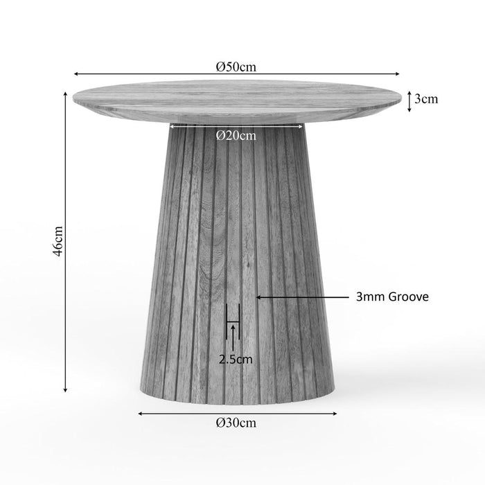 STARFURN Salontafel Solana 50 cm Taupe 50x50x46 cm-Salontafels-Starfurn