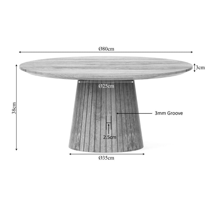 STARFURN Salontafel Solana 80 cm Naturel 80x80x38 cm-Salontafels-Starfurn