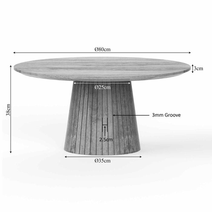 STARFURN Salontafel Solana 80 cm Taupe 80x80x38 cm-Salontafels-Starfurn