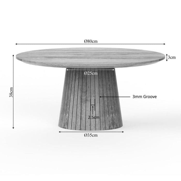 STARFURN Salontafel Solana 80 cm Taupe 80x80x38 cm-Salontafels-Starfurn