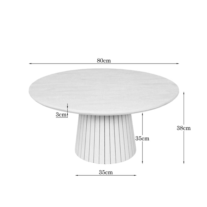 STARFURN Salontafel Solana Zand Mangohout 80 cm-Salontafels-Starfurn