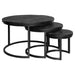STARFURN Salontafel Triole All Zwart Set van 3 70x70x45 cm-Salontafels-Starfurn