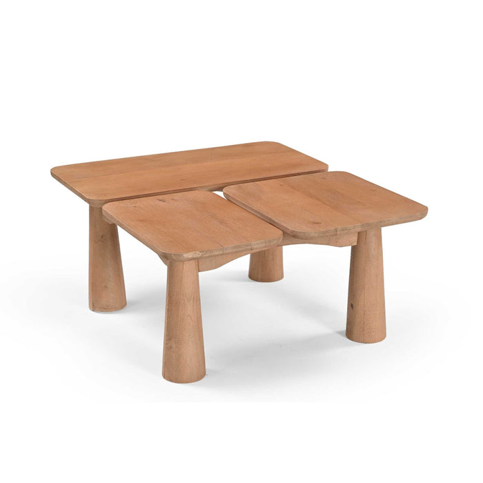 STARFURN Salontafel Vona Naturel Mangohout 80 cm 80x70x36 cm-Salontafels-Starfurn